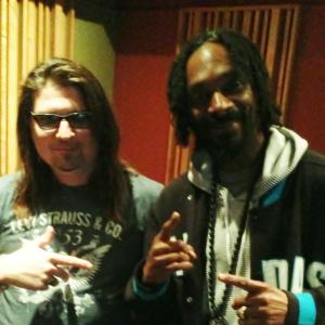 Chris Borders left and Snoop Lion right recording sessions for DreamWorks SKG Turbo