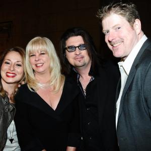 from left to right (actress) Kate Miller, Cindy Borders, (director) Chris Borders, (actor) John DiMaggio