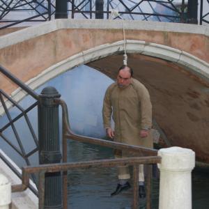 Dominic Borrelli 'Just hanging around'. On location in Venice for 'Vaporetto 13'