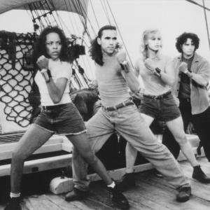 Still of Johnny Yong Bosch, Nakia Burrise, Jason David Frank and Catherine Sutherland in Turbo: A Power Rangers Movie (1997)