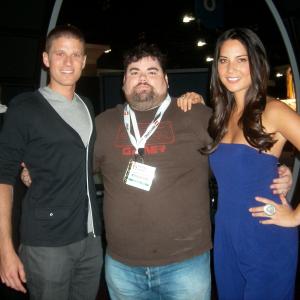 Press: G4 Televison @E3 (L-R) Kevin Griff,Michael Ray Bower,Olivia Munn