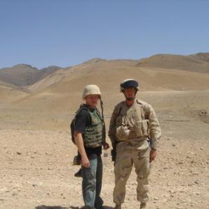 Comedian Butch Bradley and LT. Mike Duran afghanistan 05 tour. Baylou