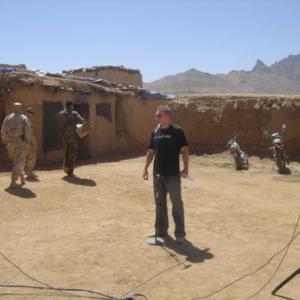 Butch Bradley telling jokes on the pakistan border.