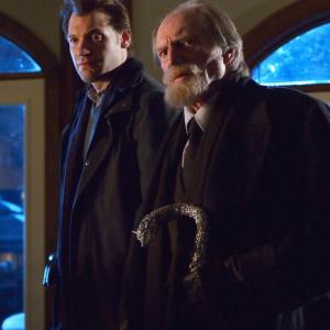 Still of David Bradley and Corey Stoll in The Strain 2014