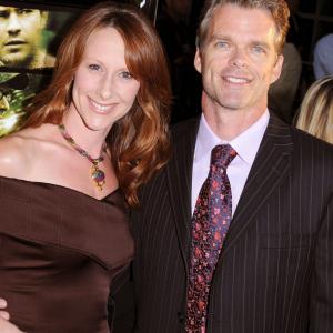 Wendy Braun and Josh Coxx at the premiere of A Perfect Getaway.