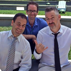 Christian Saglie Doug Bresler and Harland Williams on the set of Sweet Dreams 2014