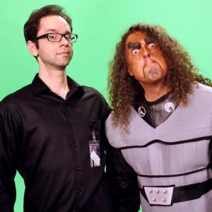 Doug Bresler and Weird Al Yankovic on the set of Where No Mans Been Before 2013
