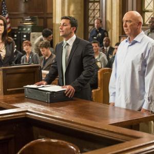 Still of Paget Brewster, Jason Cerbone, Dann Florek and Paula Foster in Law & Order: Special Victims Unit (1999)