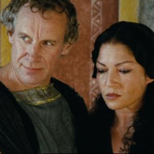 With Nicholas Farrell in The Roman Mysteries