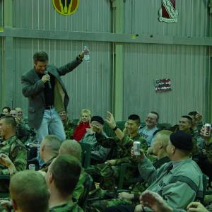 Entertaining our troops, USO Tour, Kosovo
