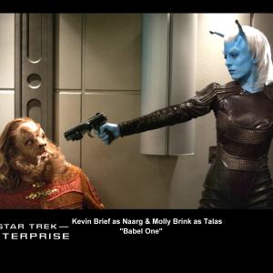 Why so blue? Scene from STAR TREKENTERPRISE with Kevin Brief  Molly Brink