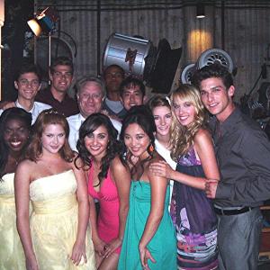 Kevin Brief with almost the entire cast of youngsters on SECRET LIFE THE AMERICAN TEENAGER