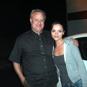 Kevin Brief with Christina Ricci on location for BORN TO BE A STAR