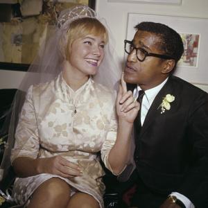 Sammy Davis Jr and May Britt on their wedding day 11131960