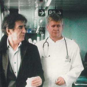 Miki Manojlovic and Miljenko Brlecic(title of the roles, Nikola and Dr.Skegro), at the shooting of 