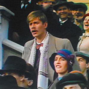 Miljenko Brlecic at the shooting of mini TV series Bombaski procesdir Branko Ivandatitle of the role Student menjsevik 1977
