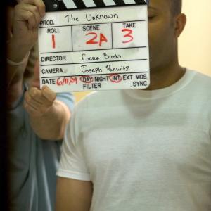 Conroe Brooks on the set of The Unknown