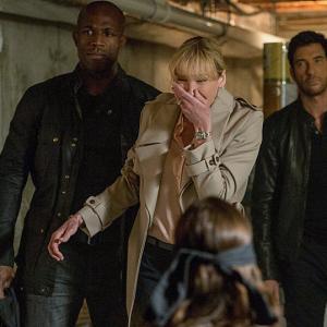 Still of Toni Collette Dylan McDermott and Billy Brown in Hostages 2013