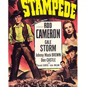 Johnny Mack Brown Rod Cameron and Gale Storm in Stampede 1949