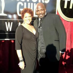 Living Singles Kim Cole and Kevin Dot Com Brown at the 18th Annual Screen Actors Guild Awards