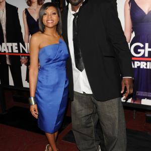 Actors Taraji P Henson and Kevin Brown attend the premiere of Date Night at Ziegfeld Theatre on April 6 2010 in New York City