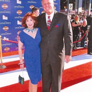 Captain America  The First Avenger Premiere Reb Brown with wife Cisse Cameron