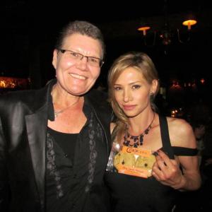 GH CoStars Bergen Williams and Sarah Joy Brown pose with The Sarah Brown Gluten Free Cookie from Eat Me Cookies by Bergen Williams