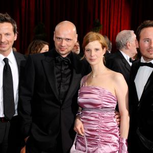 LOS ANGELES, CA - FEBRUARY 22: (L-R) Actor and producer David C. Bunners, Filmmaker Jochen Freydank, actress Julia Jaeger and screenwriter Johann A. Bunners arrive at the 81st Annual Academy Awards held at Kodak Theatre on February 22, 2009