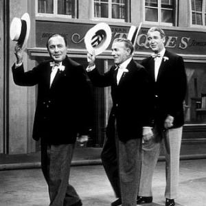 James Stewart with Jack Benny and George Burns circa 1963