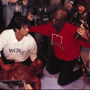 Still of Sylvester Stallone, Carl Weathers and Tony Burton in Rocky IV (1985)