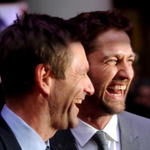 Aaron Eckhart and Gerard Butler at event of Olimpo apgultis (2013)