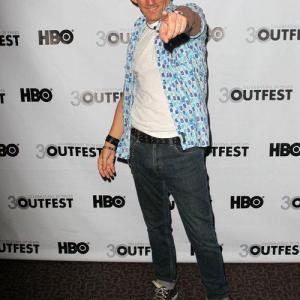 At the premiere for ANY DAY NOW at Outfest in Los Angeles.