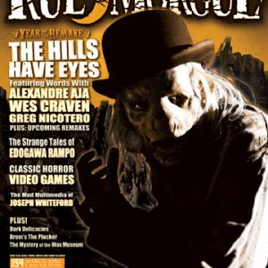 On the cover of Rue Morgue.