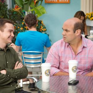 Still of Dan Byrd and Ian Gomez in Cougar Town (2009)