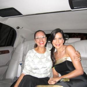 Margarita Cadenas and Patricia Velasquez arriving at the Premier of Cenizas Eternas in Caracas, Venezuela