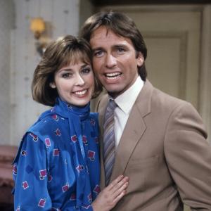 Still of John Ritter and Mary Cadorette in Threes Company 1977