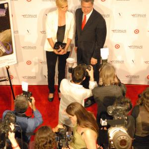 Charlize Theron and Michael Cain on the Red Carpet of the DALLAS International Film Festival