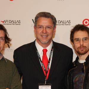 David Gordon Green, Michael Cain and Sam Rockwell at 2009 AFI DALLAS and SNOW ANGELS Premiere.