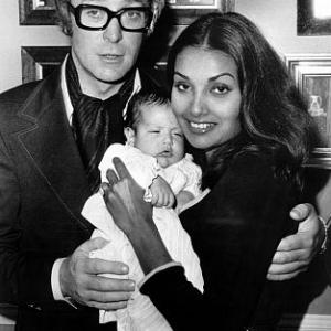 Michael Caine and Shakira Caine with Daughter 1972 London