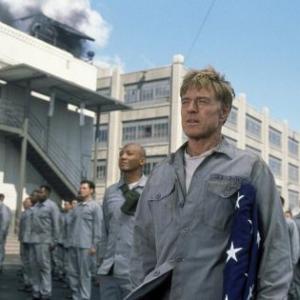 Still of Robert Redford and Paul Calderon in The Last Castle 2001