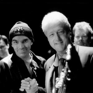 Billy Bob Thornton and Bill Clinton at an event in Montreal Canada in 2002
