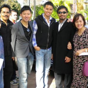 Art Camacho with Manny Pacquiao, Manny's aunt 