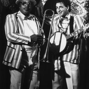 Still of Dean Cameron and Bo Diddley in Rockula (1990)