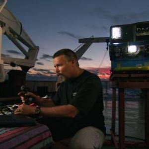 Mike Cameron (ROV Creator & Pilot), running tests on ROV 1 (aka Jake.)