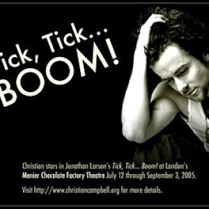 Christian Campbell as Jonathon Larson in Tick, Tick Boom!. West End, London