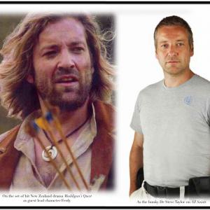 Left: Still shot of Jack Campbell in Maddigan's Quest (2006) Right: Publicity still shot of Jack Campbell in All Saints (2009)