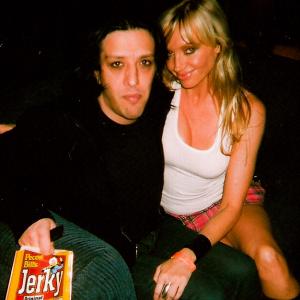 Twiggy Ramirez (Marilyn Manson) & Karen Campbell (MTV VJ) backstage @ the VMA's.