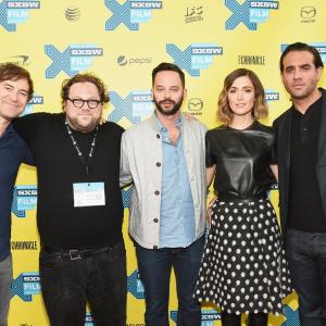 Rose Byrne, Bobby Cannavale, Mark Duplass, Ross Katz and Nick Kroll at event of Adult Beginners (2014)