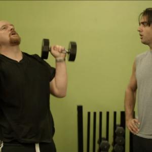 Still of Louis CK and Bobby Cannavale in Louie 2010