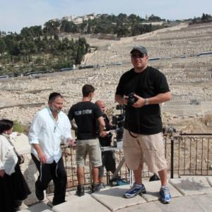 2012 in Jerusalem on the set of DOVID MEYER with Director Moshe Mones DP Adrian Correia and lead Actor Jonathon Tindle